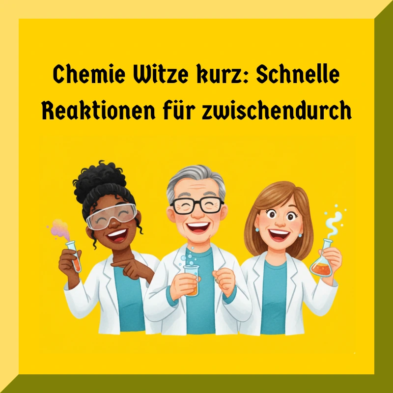 Chemie Witze kurz: Schnelle Reaktionen für zwischendurch