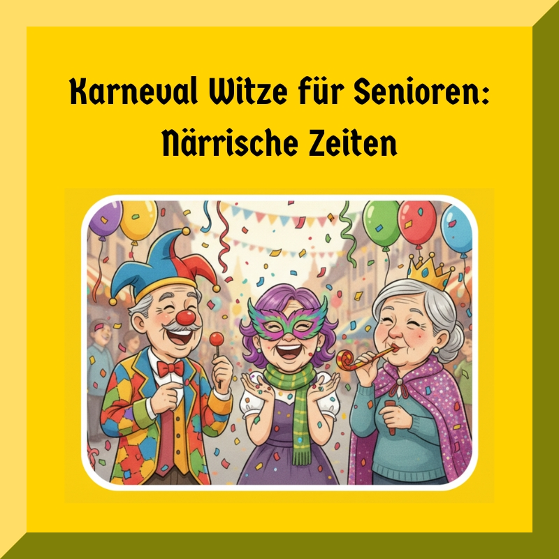 Karneval Witze für Senioren: Närrische Zeiten