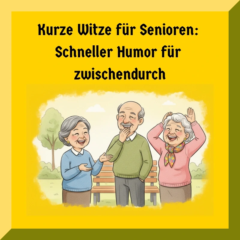 Kurze Witze für Senioren: Schneller Humor für zwischendurch