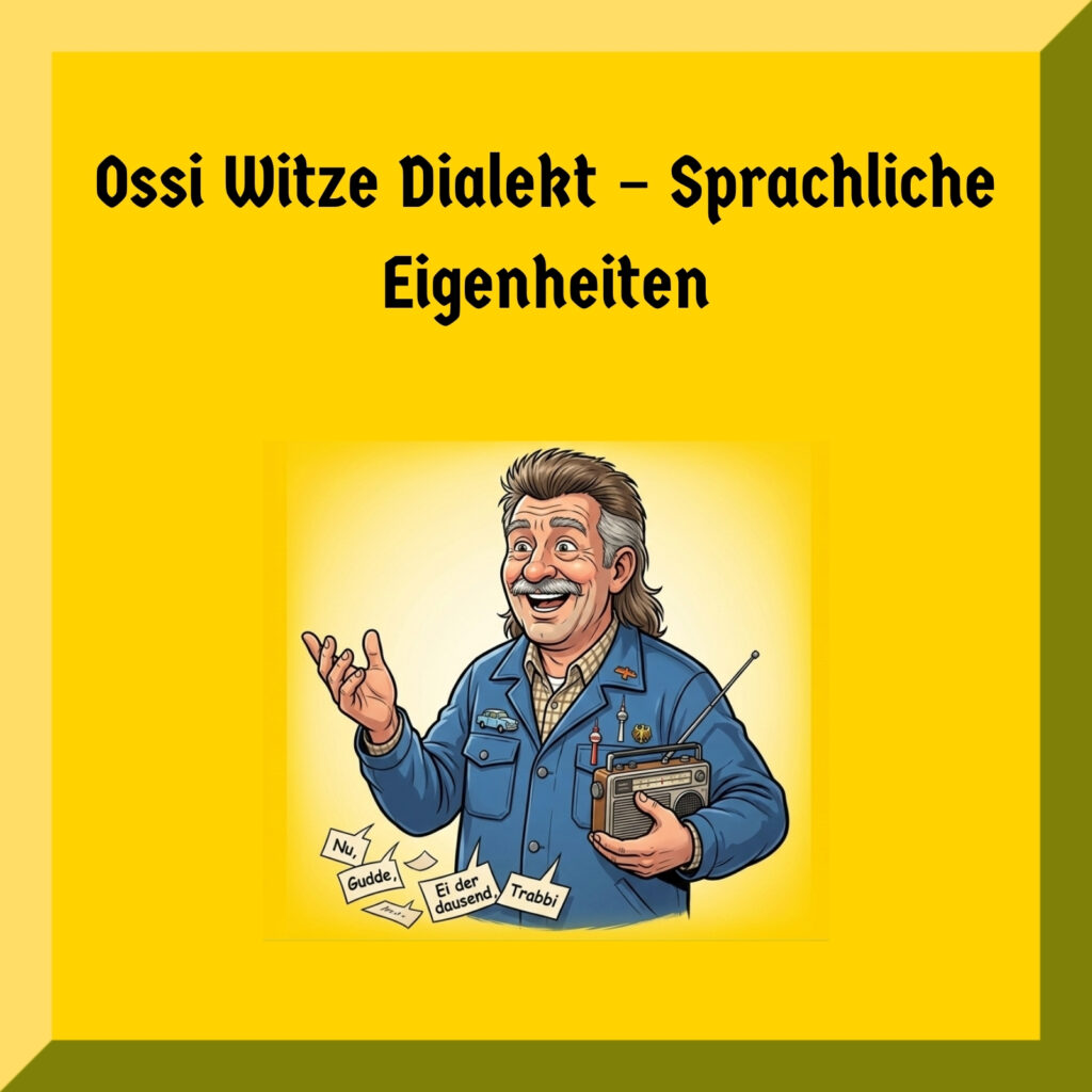 Ossi Witze Dialekt – Sprachliche Eigenheiten