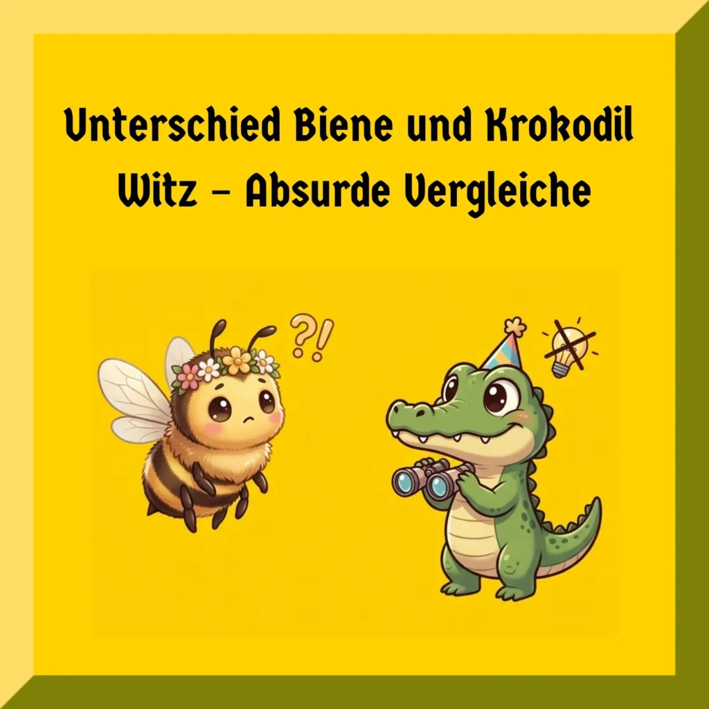 Unterschied Biene und Krokodil Witz – Absurde Vergleiche