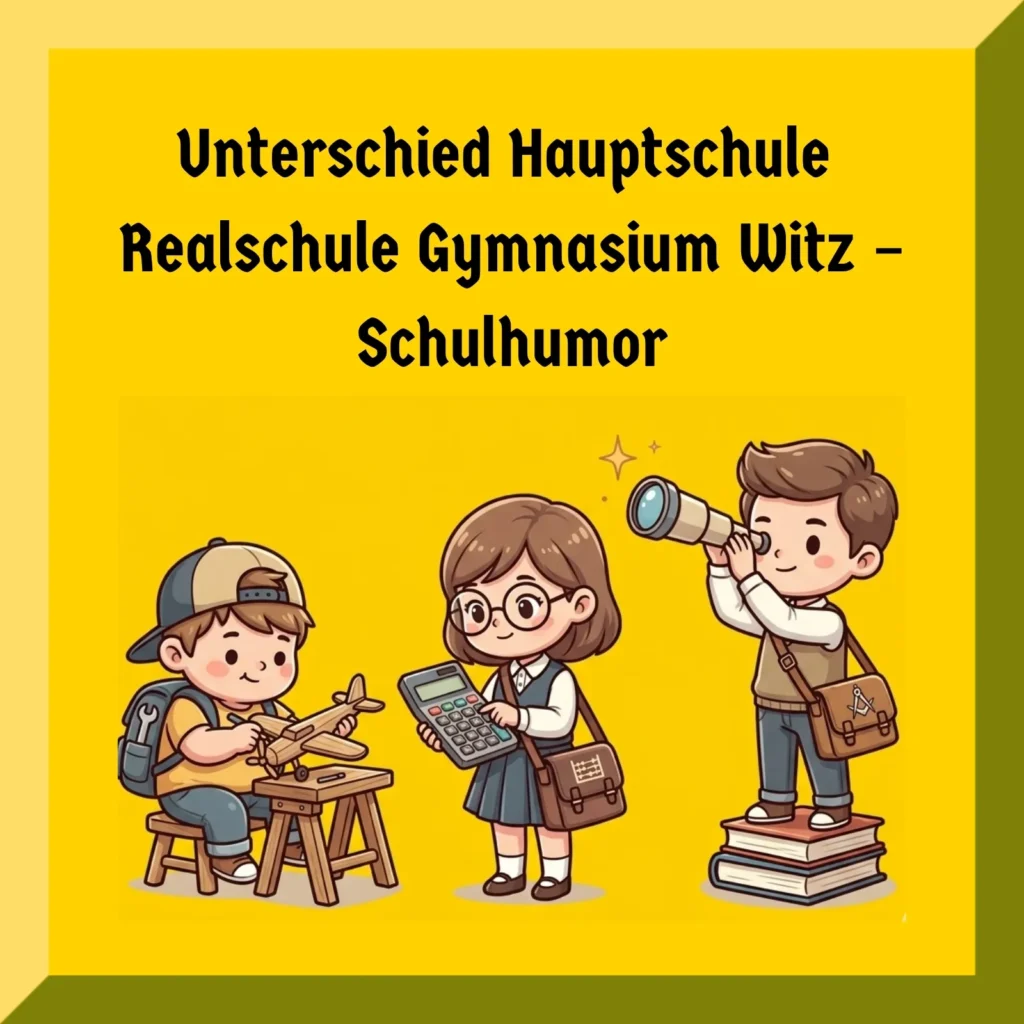 Unterschied Hauptschule Realschule Gymnasium Witz – Schulhumor
