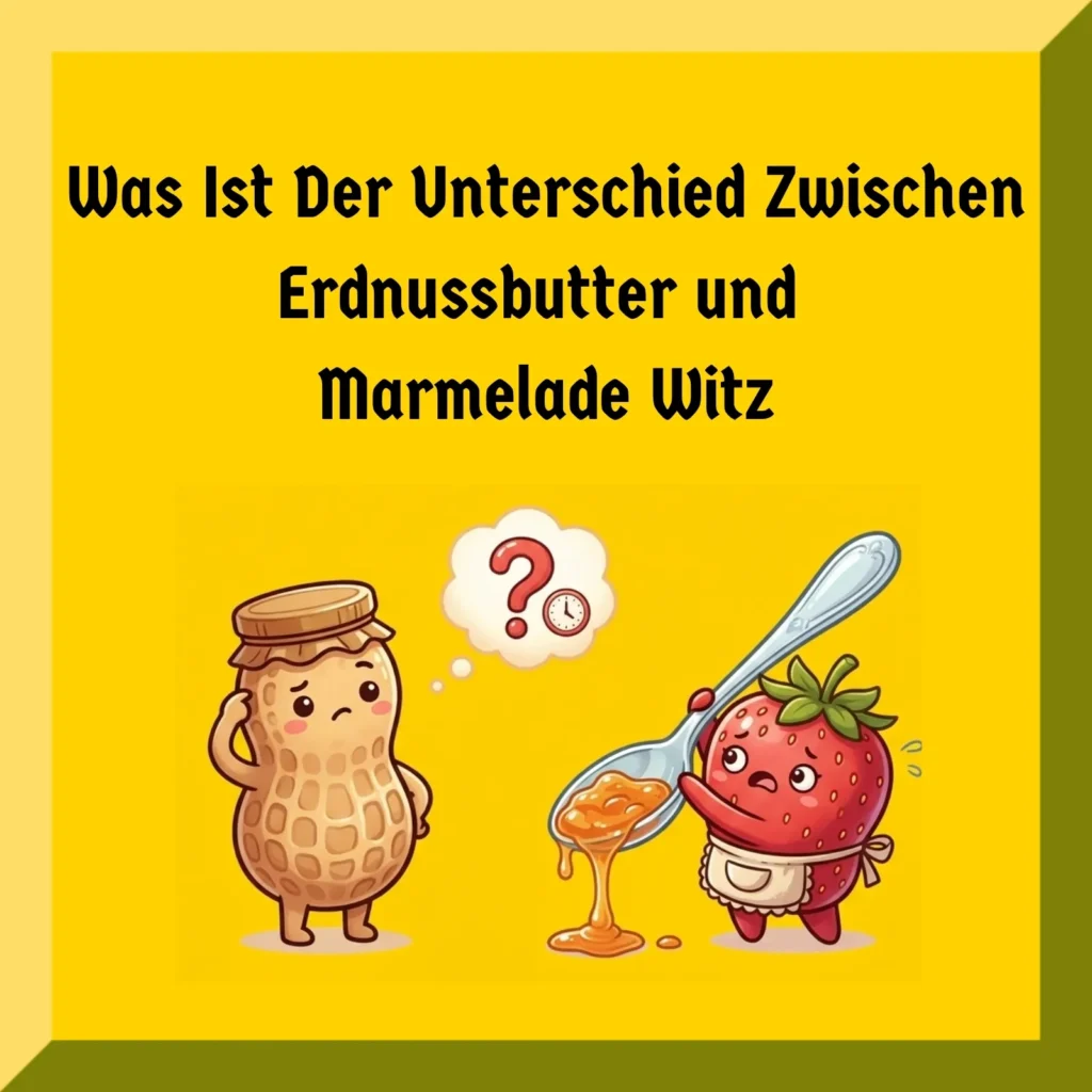 Was Ist Der Unterschied Zwischen Erdnussbutter und Marmelade Witz