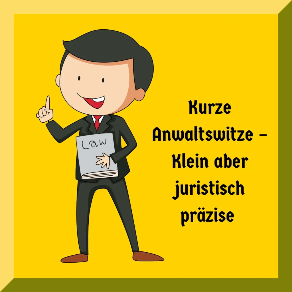 Kurze Anwaltswitze – Klein aber juristisch präzise