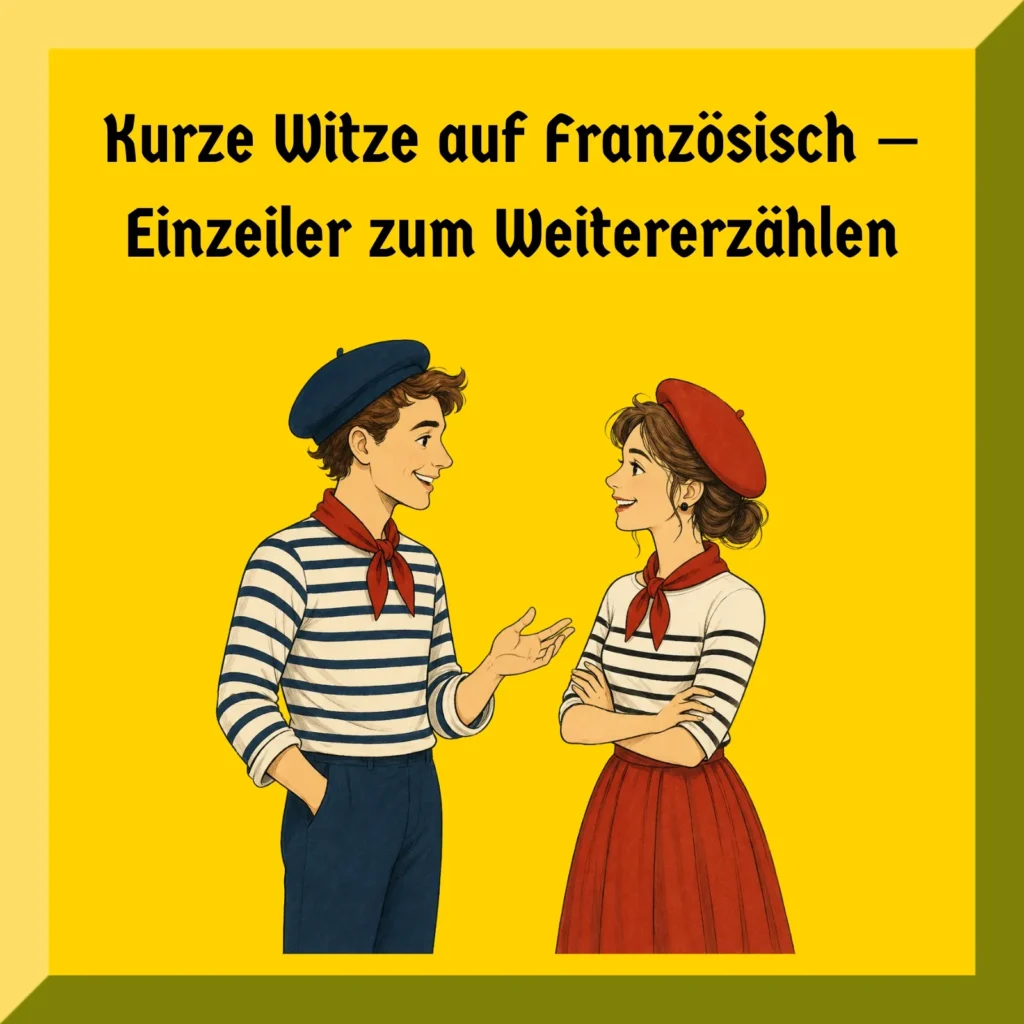 Kurze Witze auf Französisch — Einzeiler zum Weitererzählen