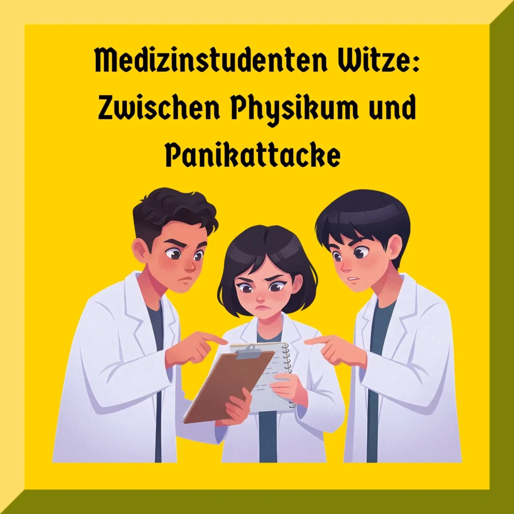 Medizinstudenten Witze: Zwischen Physikum und Panikattacke