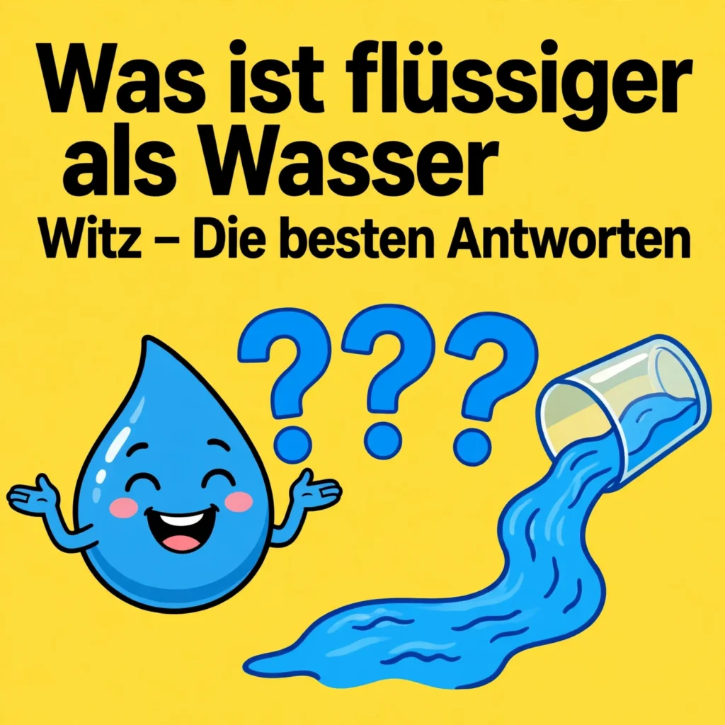 Was ist flüssiger als Wasser Witz – Die besten Antworten